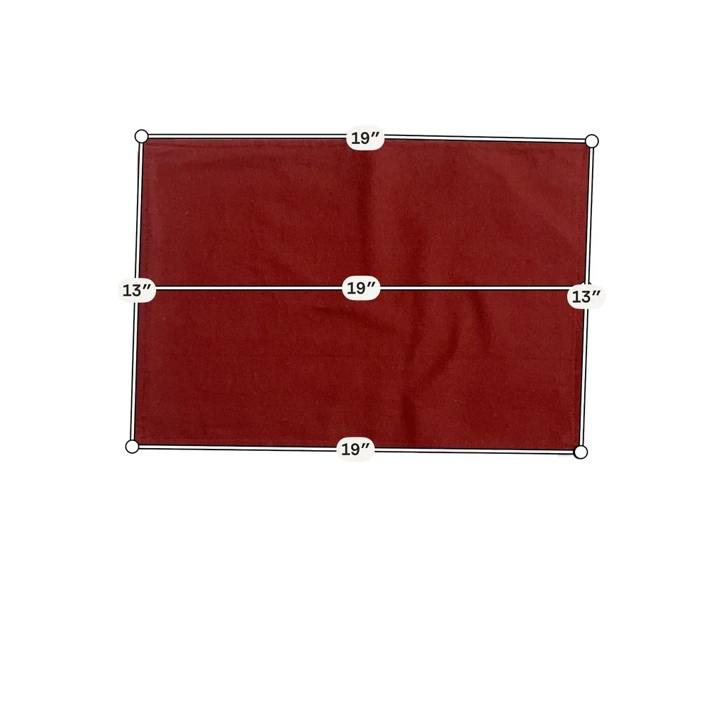 Thanksgiving Pilgrim Plaid Placemats Set of 4 Red Black Cream Autumn Decor